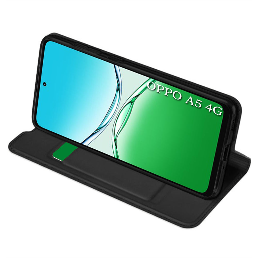 Hülle für Oppo A5 4G / A5 5G, Techsuit, Magskin Book, Schwarz