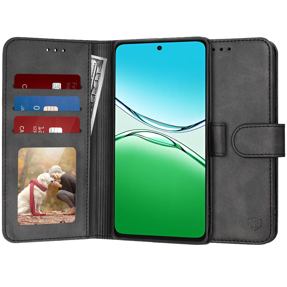 Coque pour Oppo A5 4G, Techsuit, Diary Book, Noire