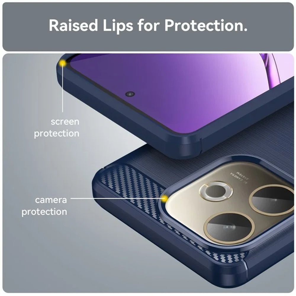 Hülle für Oppo A5 Pro 4G / A5 Pro, Techsuit, Carbon, Blau