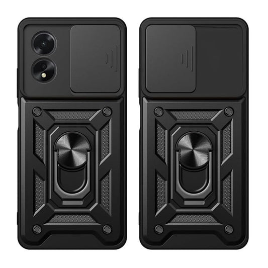 Coque pour Oppo A58 4G, Techsuit, CamShield, Noire