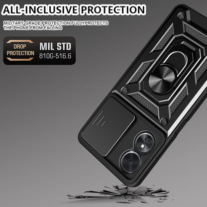 Hülle für Oppo A58 5G / A78 5G, Techsuit, CamShield, Schwarz