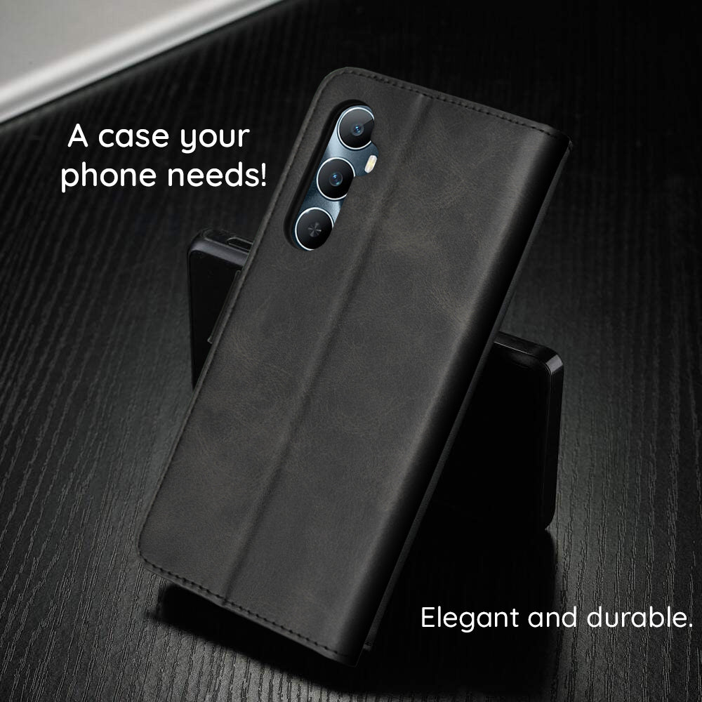 Hoes voor Oppo A6 4G, Techsuit, Diary Book, Zwart