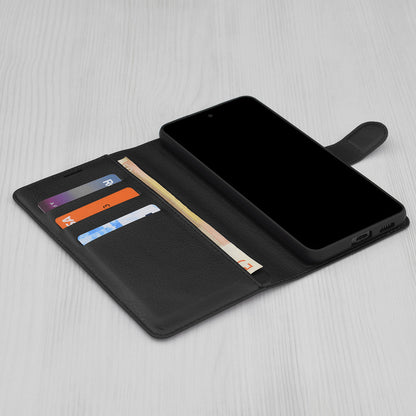 Case for Oppo A6 4G, Techsuit, Leather Folio, Black