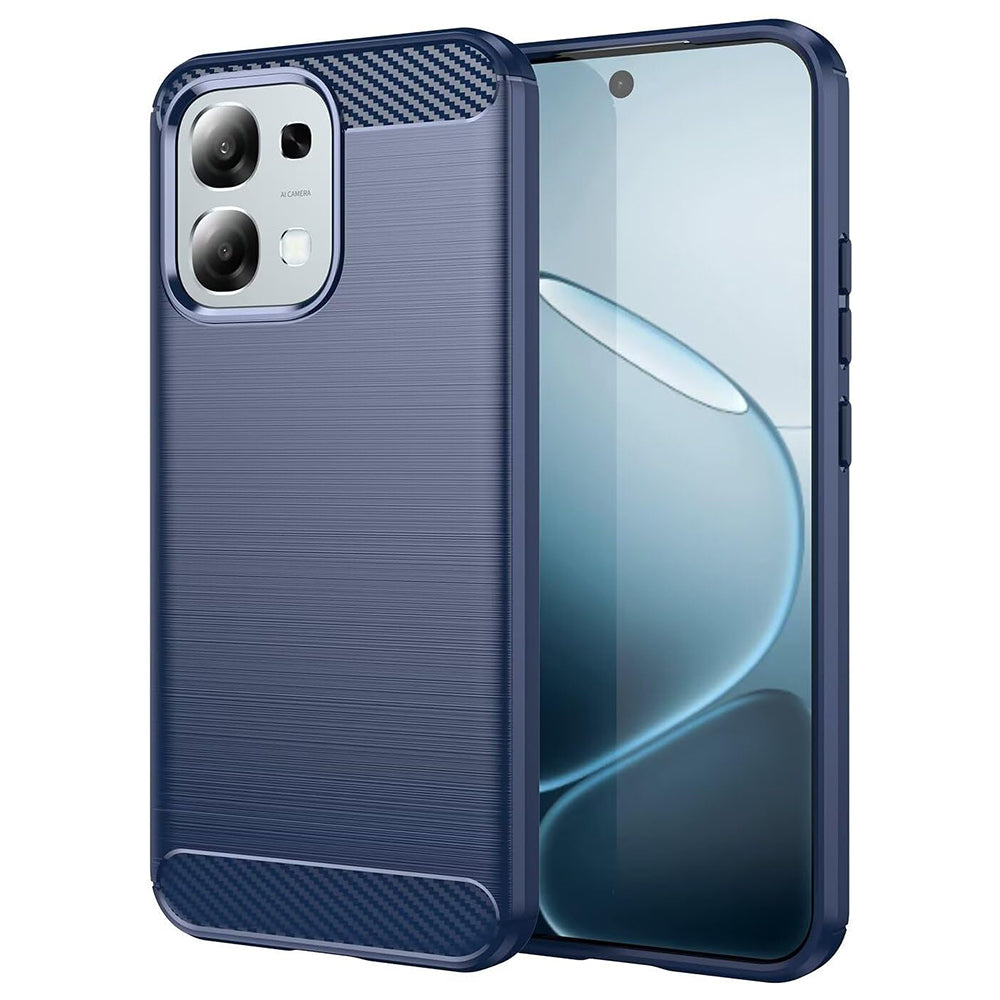 Coque pour Oppo A6 Pro 5G / A6 Pro 4G, Techsuit, Carbone, Bleue