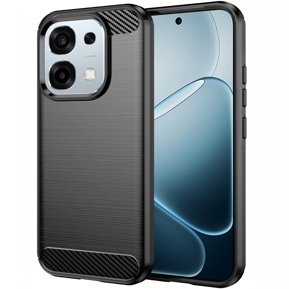 Hülle für Oppo A6 Pro 5G / A6 Pro 4G, Techsuit, Carbon, Schwarz