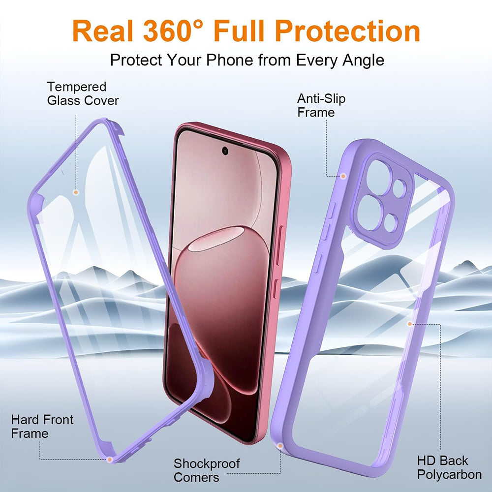 Hülle für Oppo A6 Pro 5G / A6 Pro 4G, Techsuit, ColorVerse 360, Lila