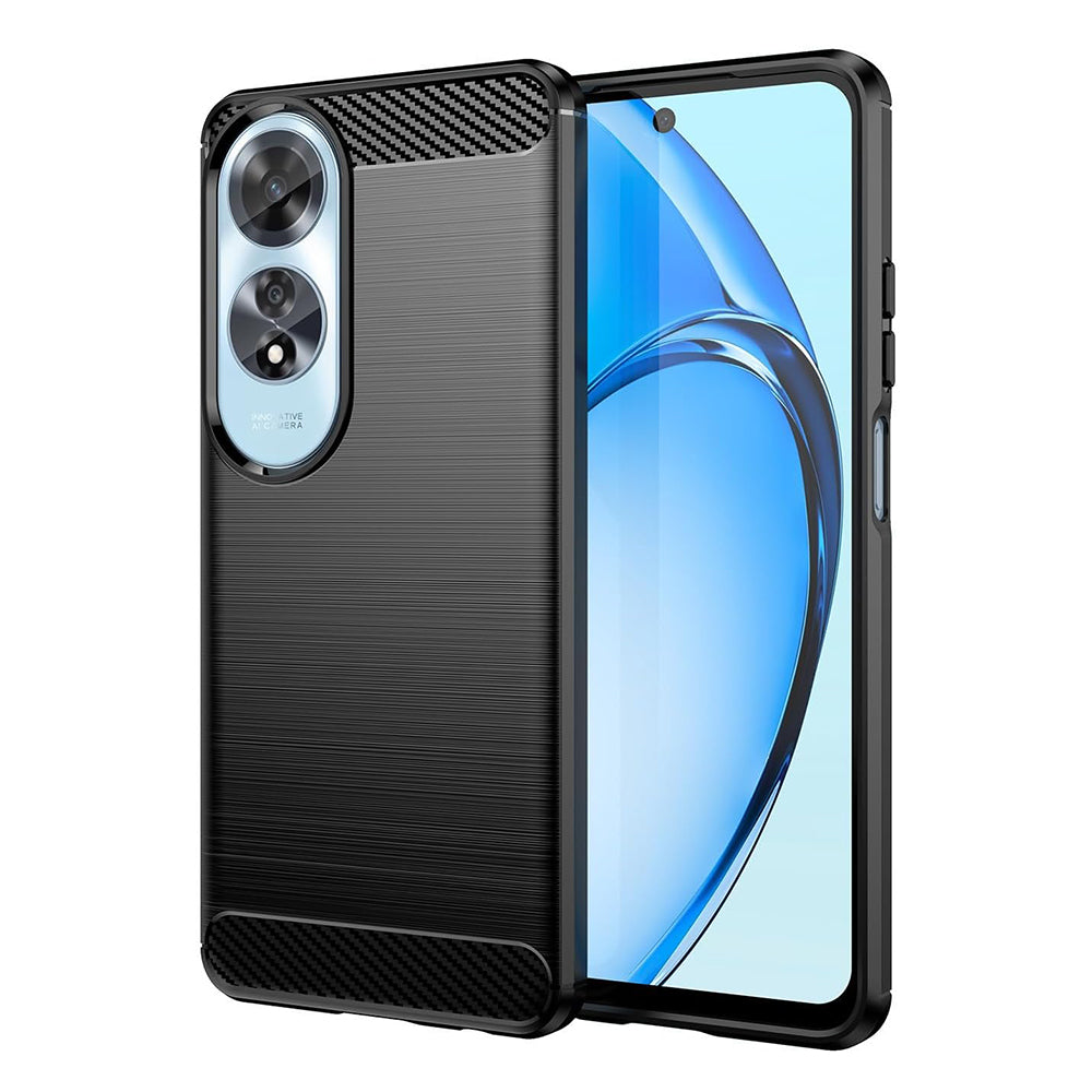Hülle für Oppo A60, Techsuit, Carbon, Schwarz