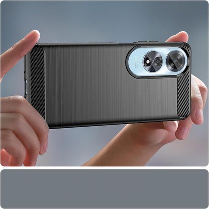 Hülle für Oppo A60, Techsuit, Carbon, Schwarz