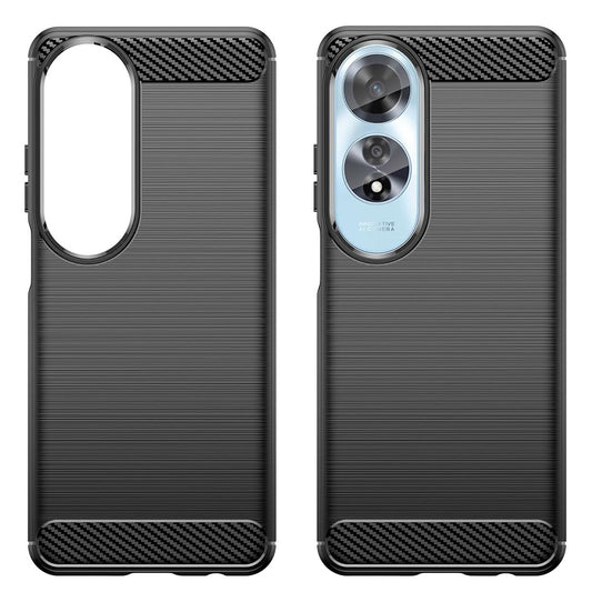 Coque pour Oppo A60, Techsuit, Carbone, Noire