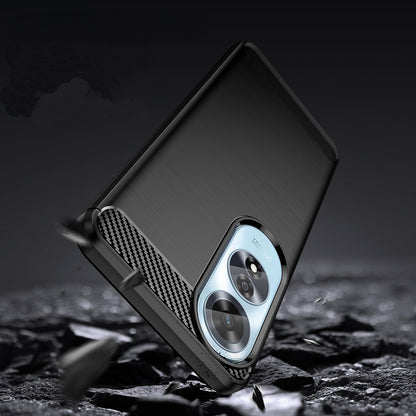 Hülle für Oppo A60, Techsuit, Carbon, Schwarz