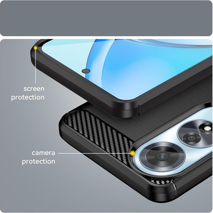 Hülle für Oppo A60, Techsuit, Carbon, Schwarz