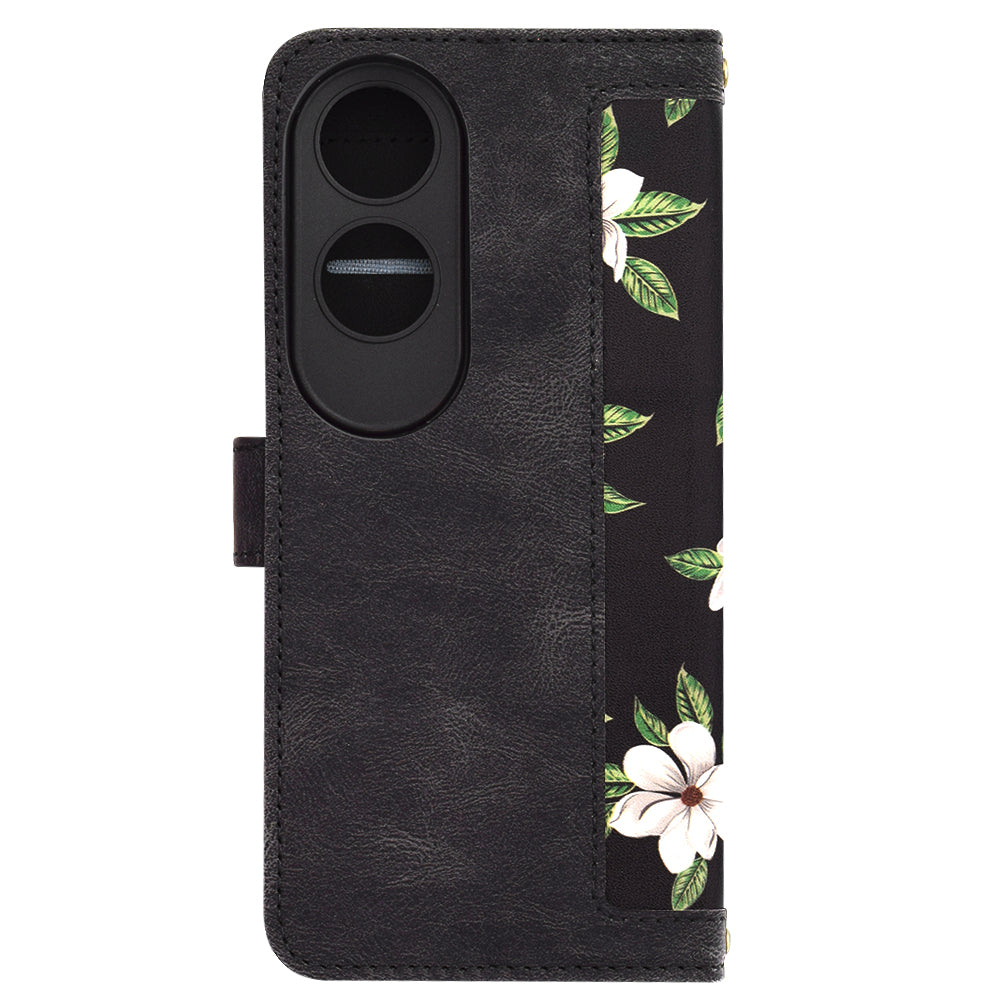 Hülle für Oppo A60, Techsuit, FlipCraft, Schwarz