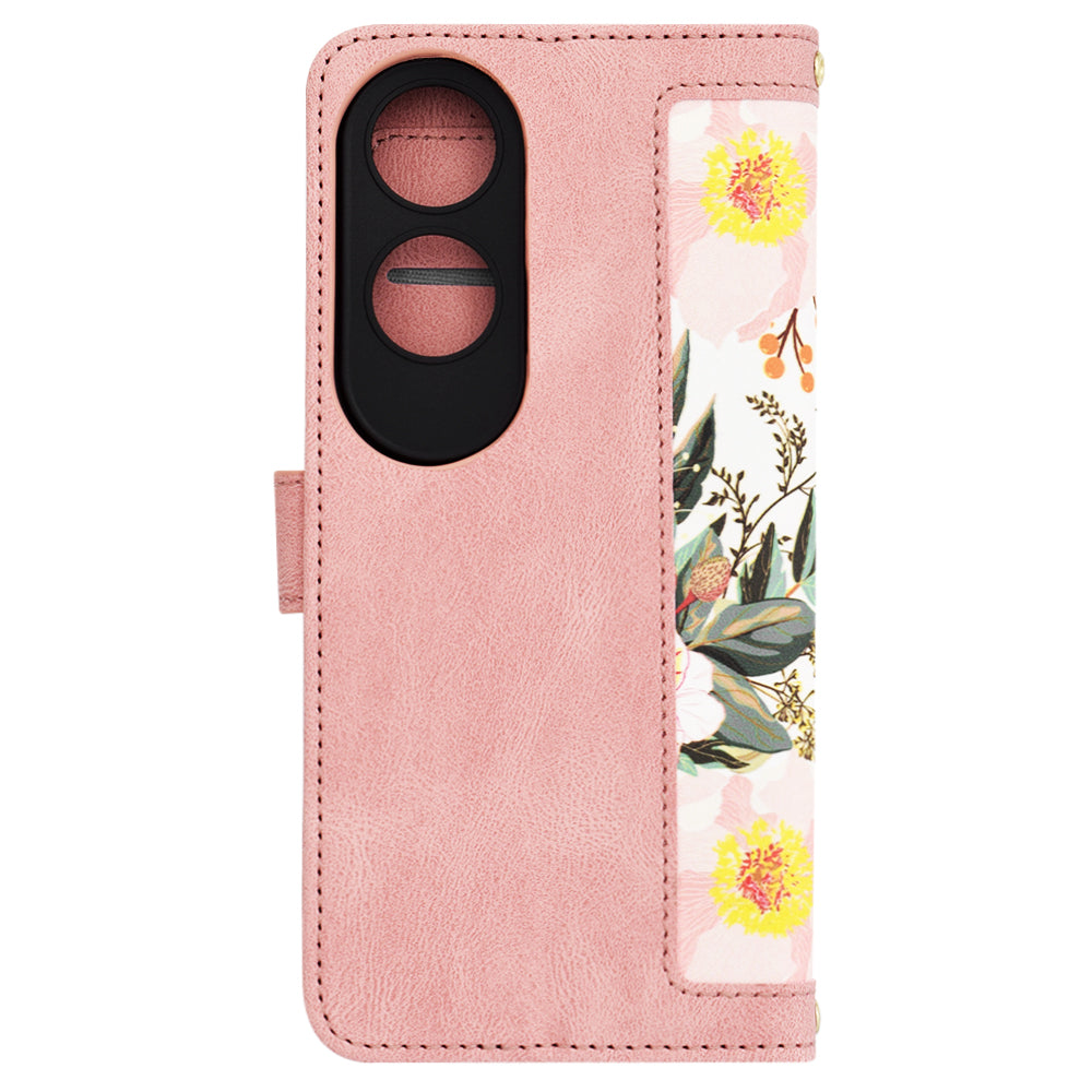 Hülle für Oppo A60, Techsuit, FlipCraft, Rosa