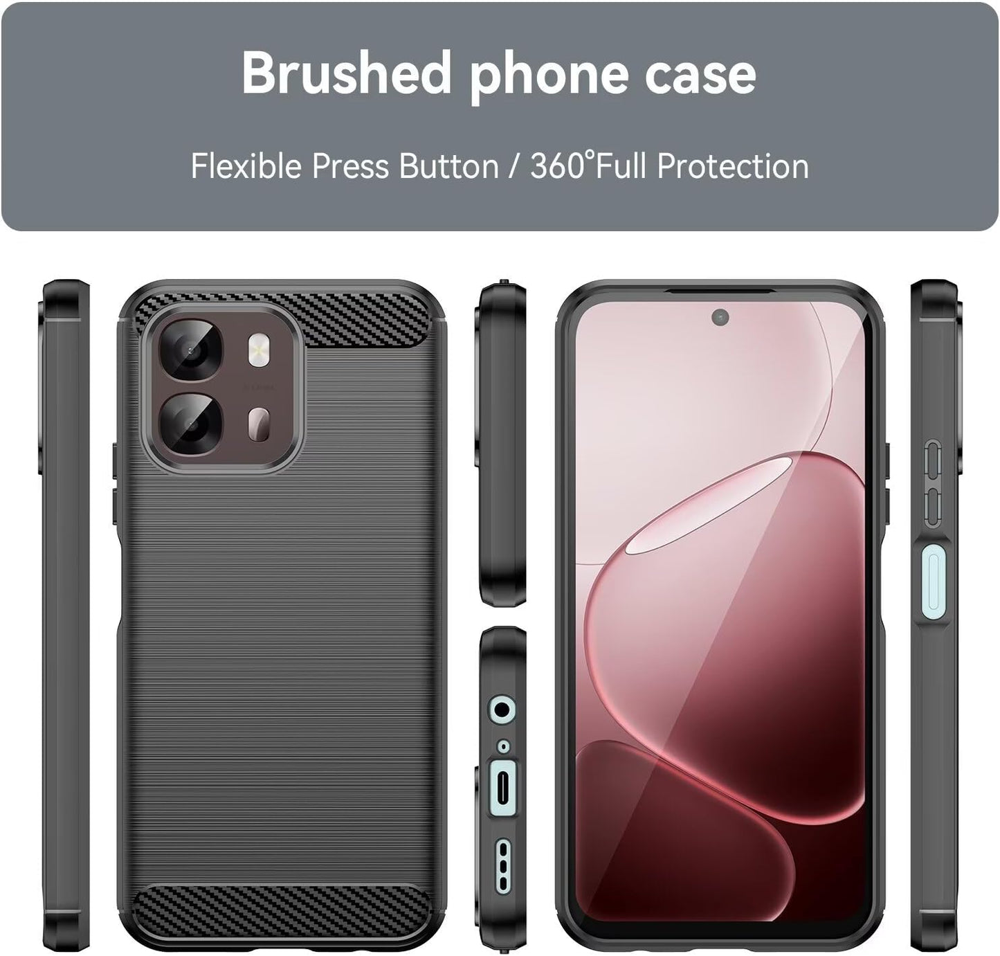 Hülle für Oppo A6k 4G / A6x 4G / A6x / A6 4G, Techsuit, Carbon, Blau