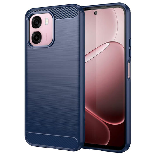 Hoes voor Oppo A6k 4G / A6x 4G / A6x / A6 4G, Techsuit, Carbon, Blauw