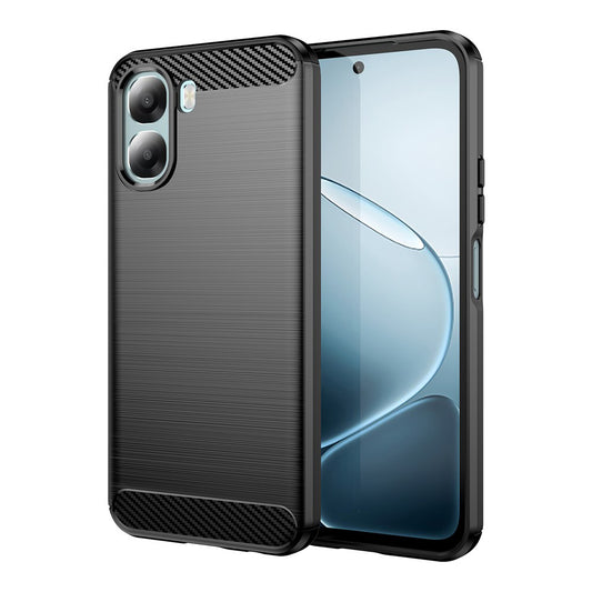 Hülle für Oppo A6x 4G / A6x, Techsuit, Carbon, Schwarz