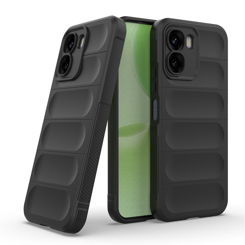 Hoes voor Oppo A6x 4G / A6x, Techsuit, Magic Shield, Zwart