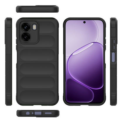 Hoes voor Oppo A6x 4G / A6x, Techsuit, Magic Shield, Zwart