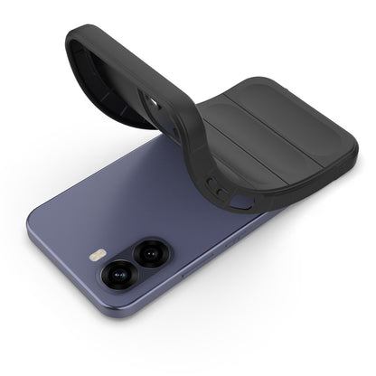 Hoes voor Oppo A6x 4G / A6x, Techsuit, Magic Shield, Zwart