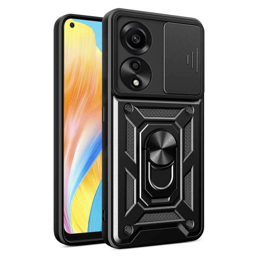 Coque pour Oppo A78 4G, Techsuit, CamShield, Noire