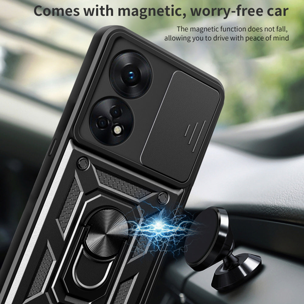 Coque pour Oppo A78 4G, Techsuit, CamShield, Noire