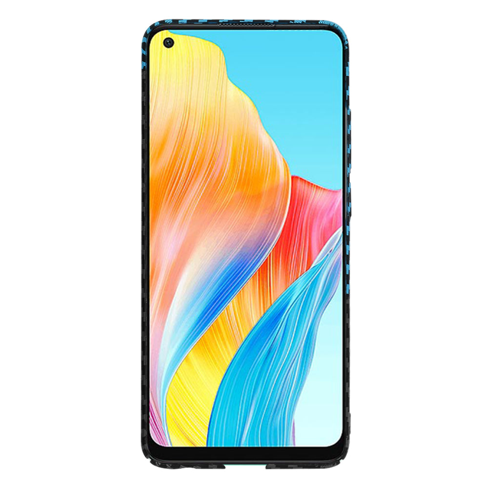 Hoes voor Oppo A78 4G, Techsuit, Carbonite FiberShell, Zwart Blauw