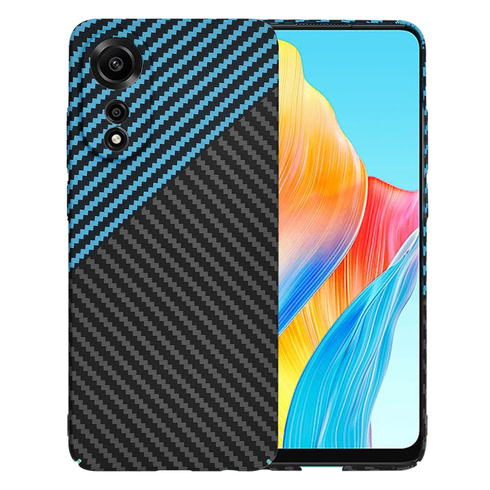 Hoes voor Oppo A78 4G, Techsuit, Carbonite FiberShell, Zwart Blauw