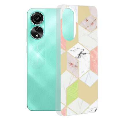 Hülle für Oppo A78 4G, Techsuit, Marmor, Lila