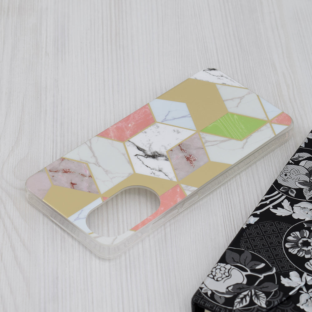 Hülle für Oppo A78 4G, Techsuit, Marmor, Lila