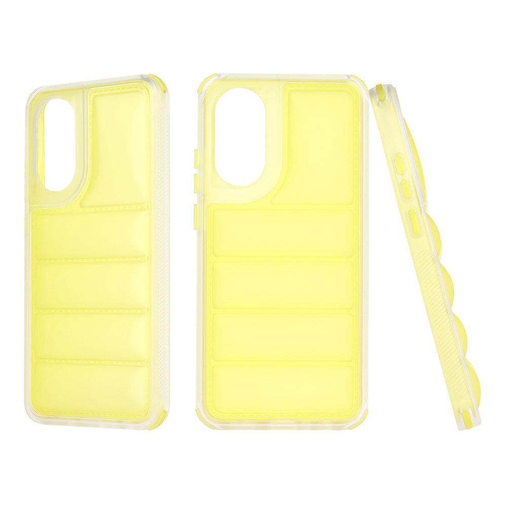 Hoes voor Oppo A78 4G, Techsuit, Wave Shield, Geel