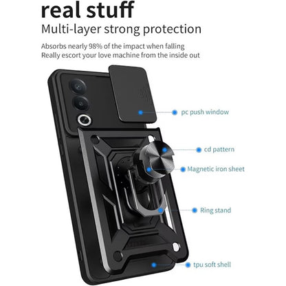 Hülle für Oppo A80, Techsuit, CamShield, Schwarz