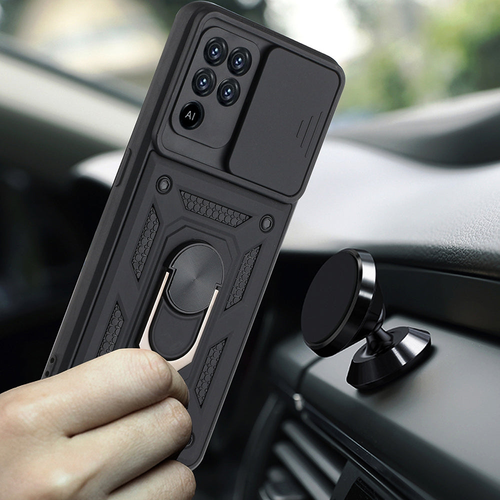 Hoes voor Oppo A94 / Reno5 Lite, Techsuit, CamShield, Zwart