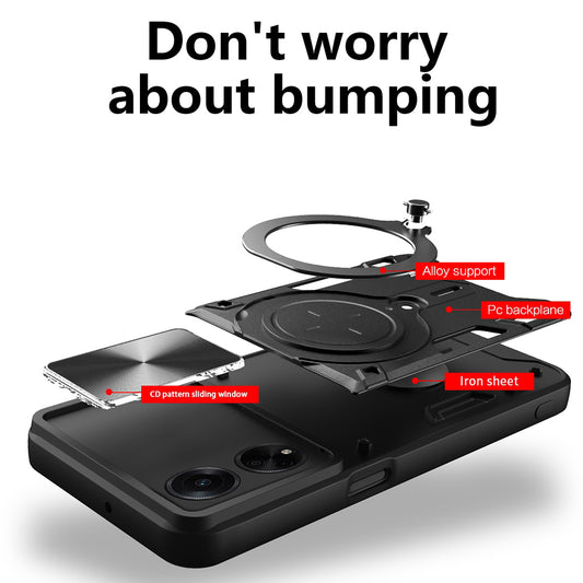 Hülle für Oppo A98, Techsuit, CamGuard Pro, Schwarz