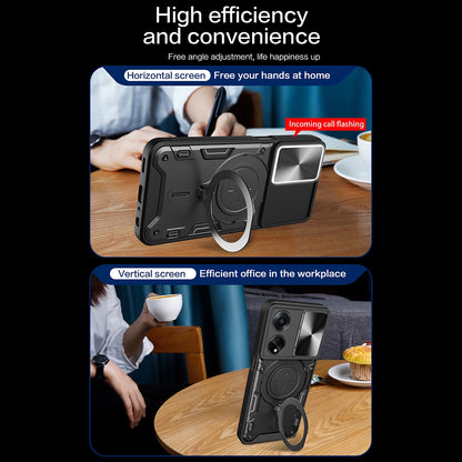 Hülle für Oppo A98, Techsuit, CamGuard Pro, Schwarz