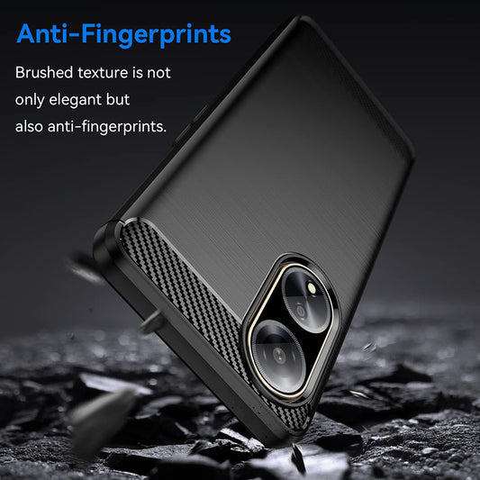 Hoes voor Oppo A98, Techsuit, Carbon, Zwart