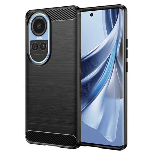Coque pour Oppo Reno10 / Reno10 Pro, Techsuit, Carbone, Noire