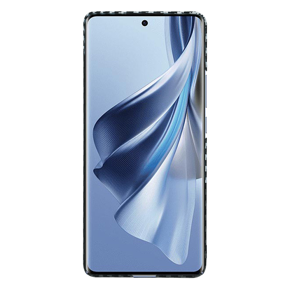 Hoes voor Oppo Reno10 / Reno10 Pro, Techsuit, Carbonite FiberShell, Zwart Grijs