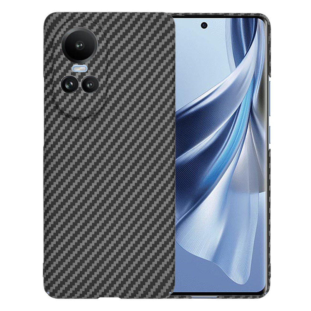 Hoes voor Oppo Reno10 / Reno10 Pro, Techsuit, Carbonite FiberShell, Zwart