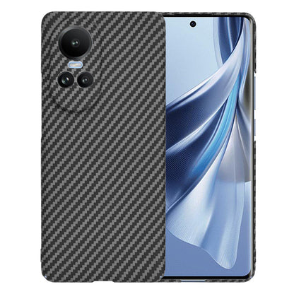 Hoes voor Oppo Reno10 / Reno10 Pro, Techsuit, Carbonite FiberShell, Zwart