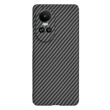 Hoes voor Oppo Reno10 / Reno10 Pro, Techsuit, Carbonite FiberShell, Zwart