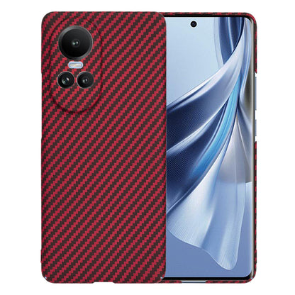 Coque pour Oppo Reno10 / Reno10 Pro, Techsuit, Carbonite FiberShell, Rouge