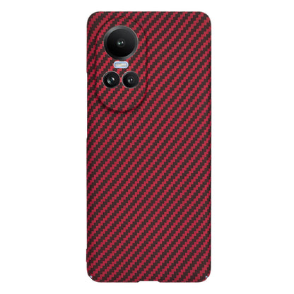 Coque pour Oppo Reno10 / Reno10 Pro, Techsuit, Carbonite FiberShell, Rouge