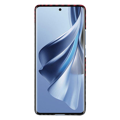 Hülle für Oppo Reno10 / Reno10 Pro, Techsuit, Carbonite FiberShell, Schwarz Rot