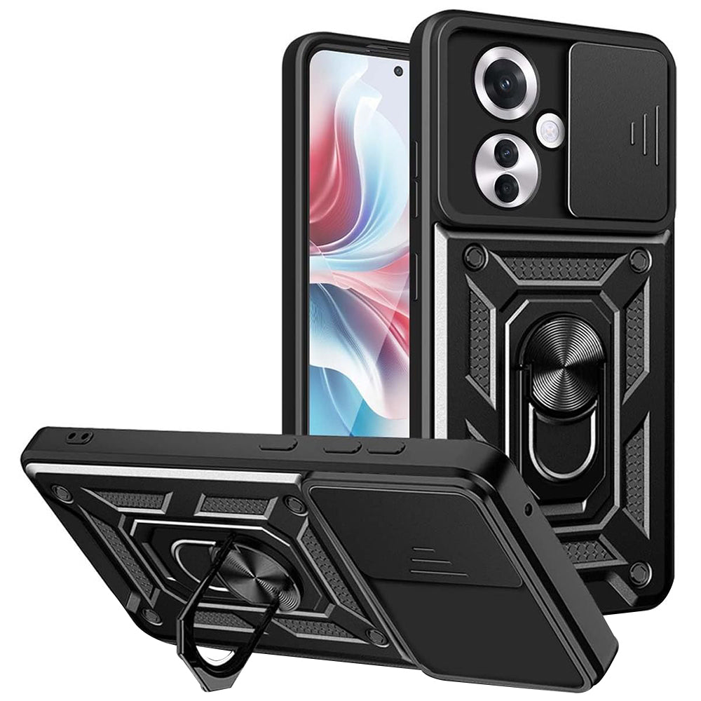 Coque pour Oppo Reno11 F, Techsuit, CamShield, Noire