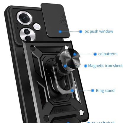 Coque pour Oppo Reno11 F, Techsuit, CamShield, Noire