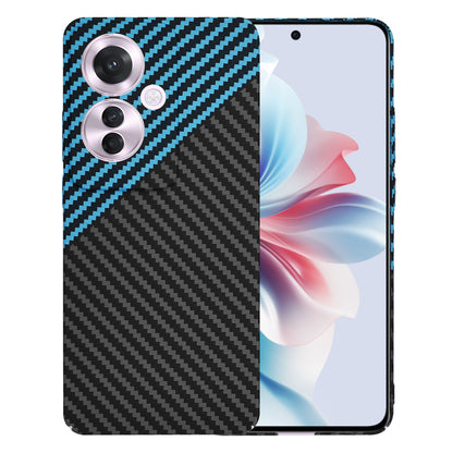 Coque pour Oppo Reno11 F, Techsuit, Carbonite FiberShell, Noir Bleu