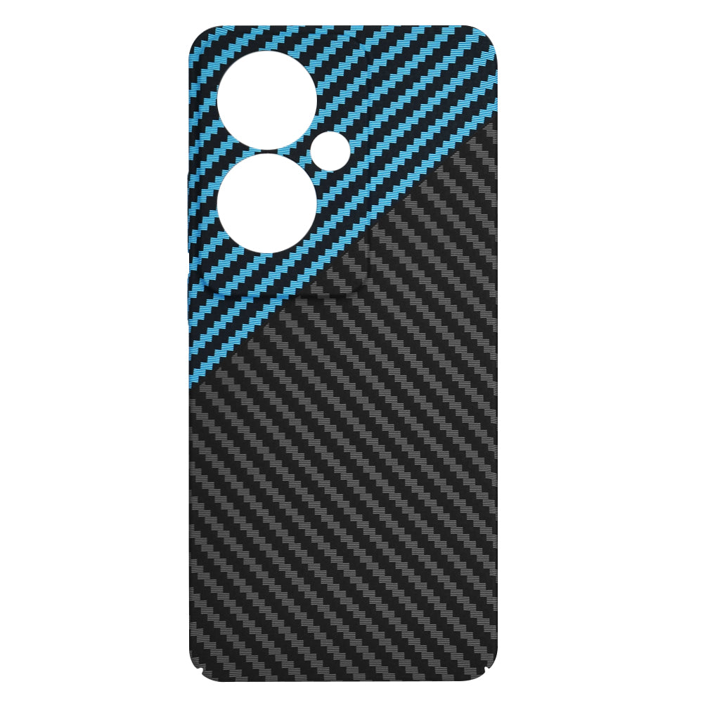 Coque pour Oppo Reno11 F, Techsuit, Carbonite FiberShell, Noir Bleu
