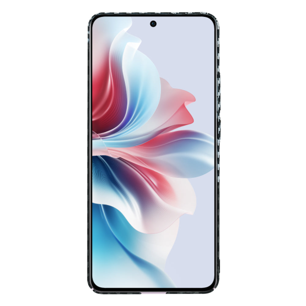 Hülle für Oppo Reno11 F, Techsuit, Carbonite FiberShell, Schwarz Grau