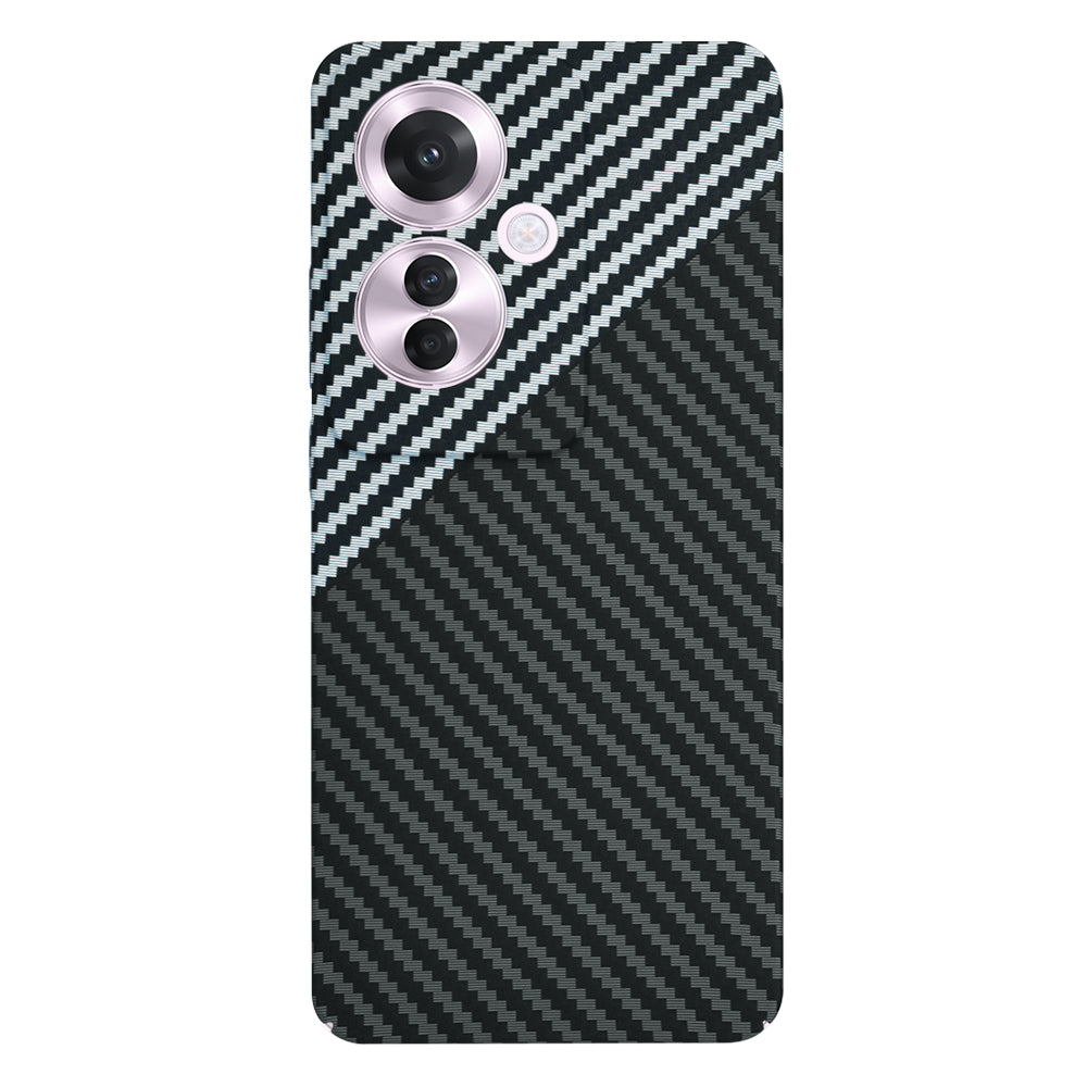 Hülle für Oppo Reno11 F, Techsuit, Carbonite FiberShell, Schwarz Grau