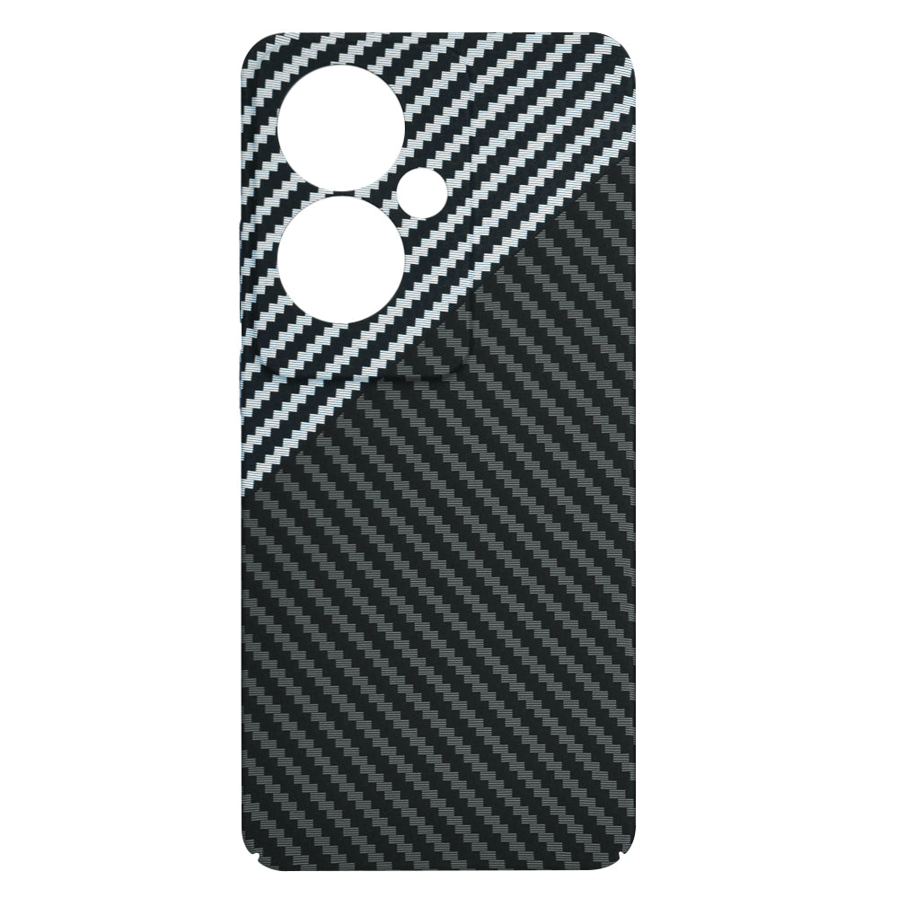 Hülle für Oppo Reno11 F, Techsuit, Carbonite FiberShell, Schwarz Grau